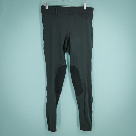 Irideon Size XL Gray Pull On Stretch Elastic Waist Knee Patch Skinny Leggings - Picture 1 of 6